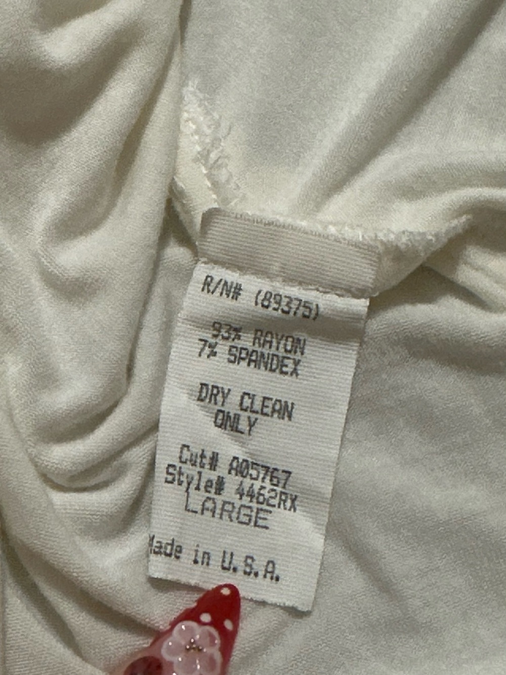 Sky Y2K cream tunic top L - Picture 6 of 10